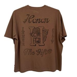 Honor The Gift Mens Inner City Tiger T-Shirt Sz XL Brown Graphic Cotton Pocket